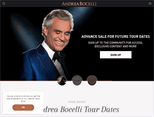 Tablet Screenshot of andreabocelli.com